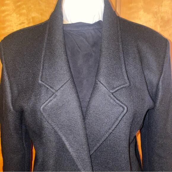 Vintage David Benjamin Women's Black 100% Wool Mid-Long Sleeve Lined Coat Size 8 - Picture 3 of 10